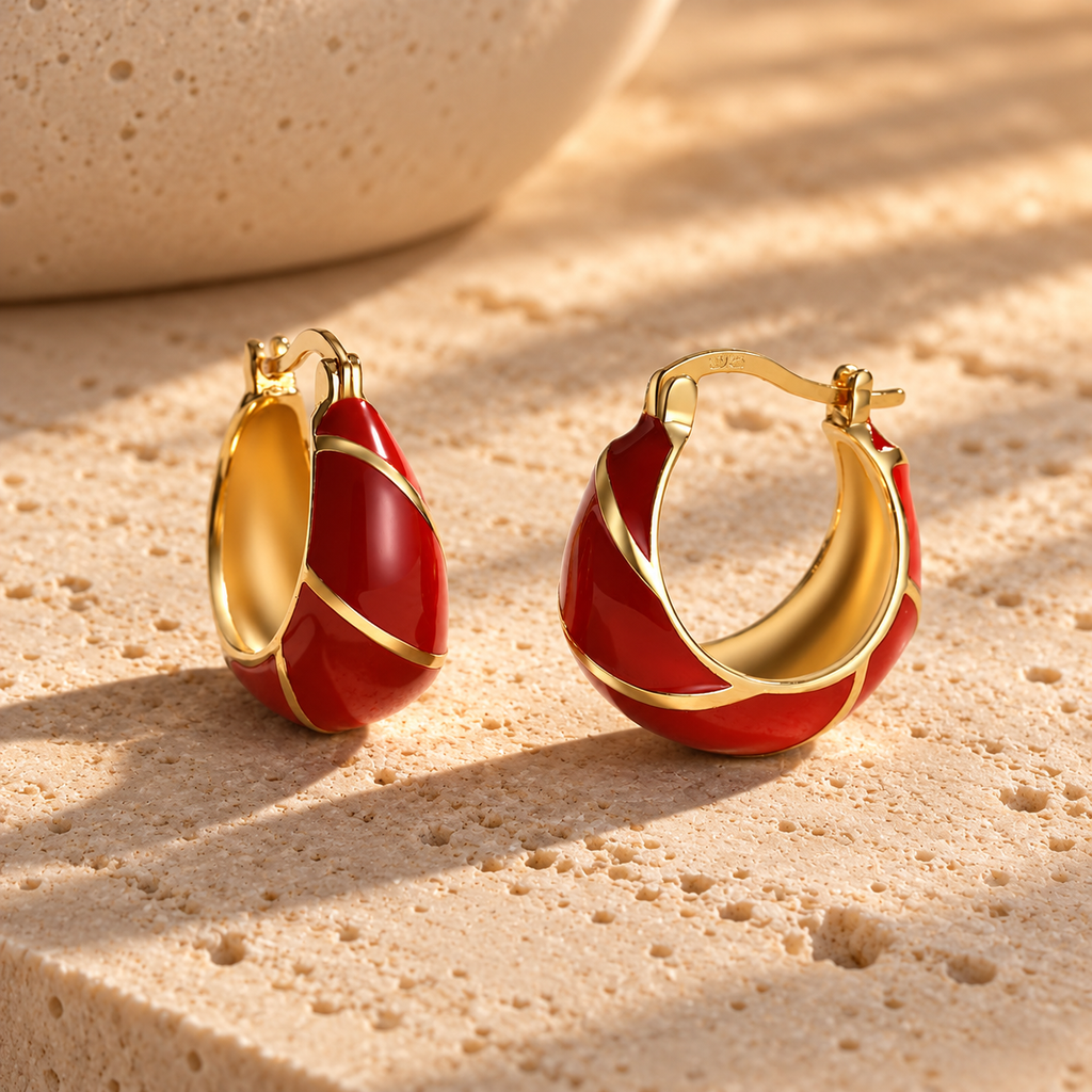 Red Thread Earrings
